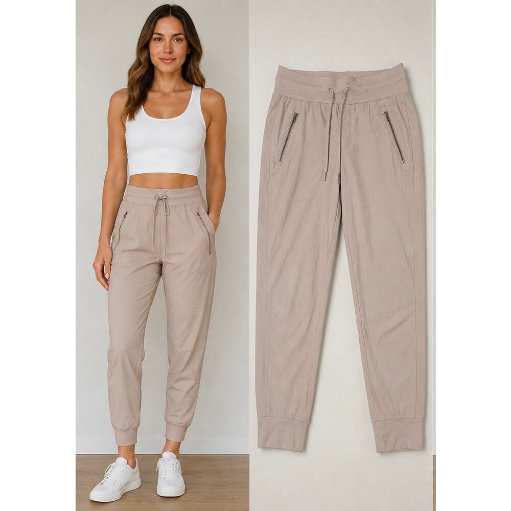 Athleta Trekkie North Jogger Size 0 Light Taupe Lightweight Travel Hiking Pants